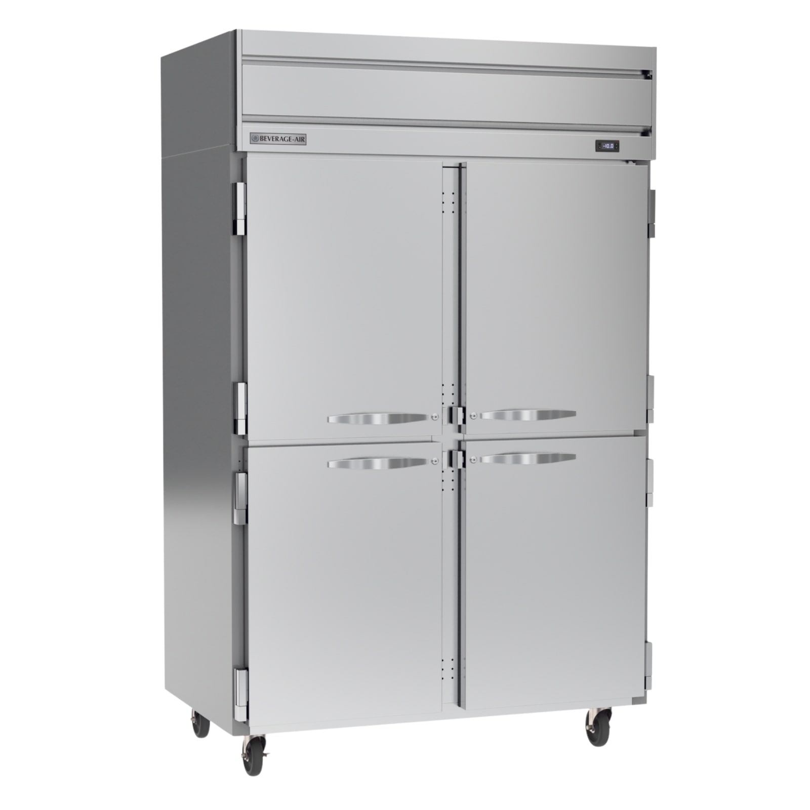 Beverage Air HF2HC-1HS 52" 4 Solid Half Door Top Mount Reach-In Freezer | 45.2 Cu. Ft.