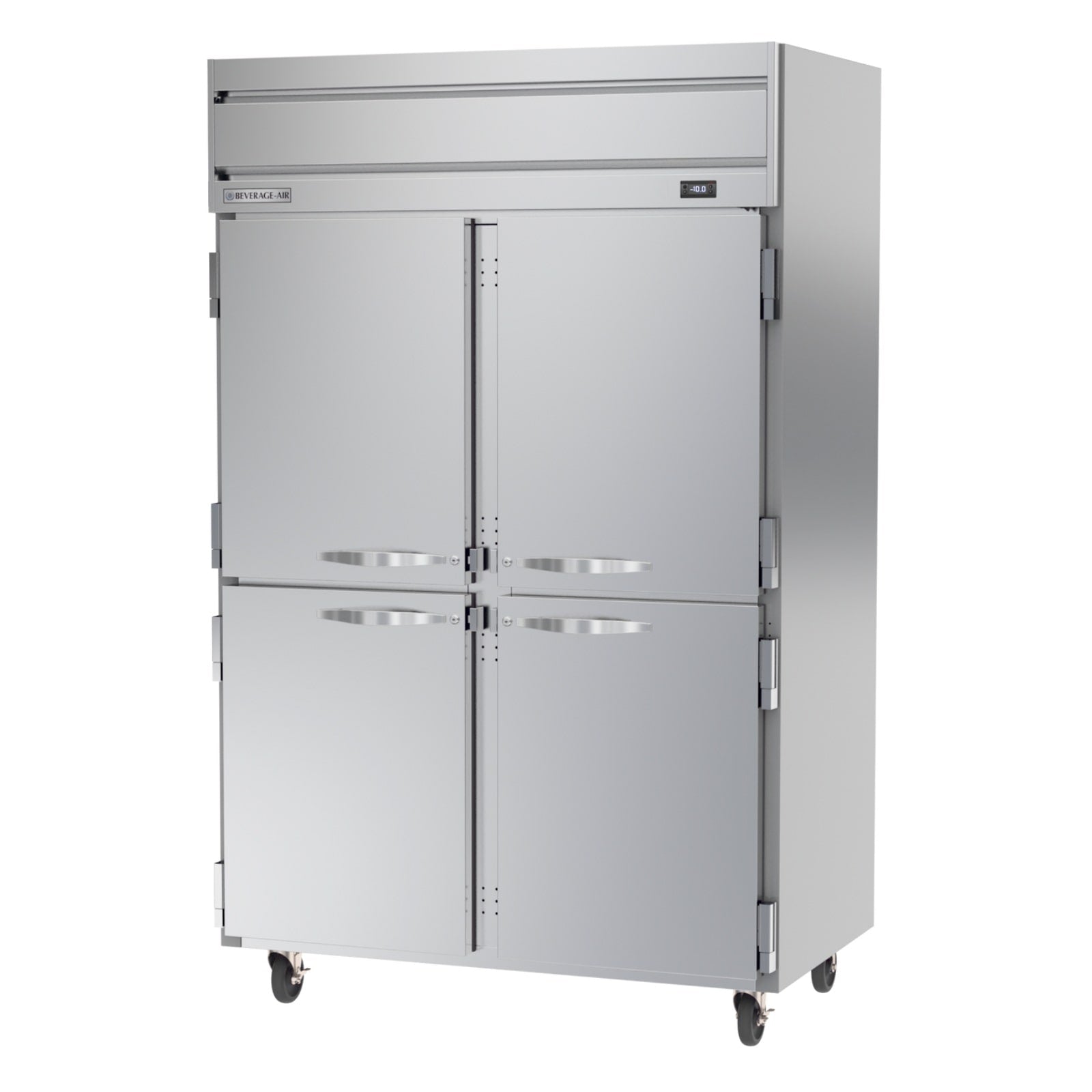 Beverage Air HF2HC-1HS 52" 4 Solid Half Door Top Mount Reach-In Freezer | 45.2 Cu. Ft.