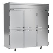 Beverage Air HF3HC-1HS 78" 6 Solid Half Door Top Mount Reach-In Freezer | 69.1 Cu. Ft.