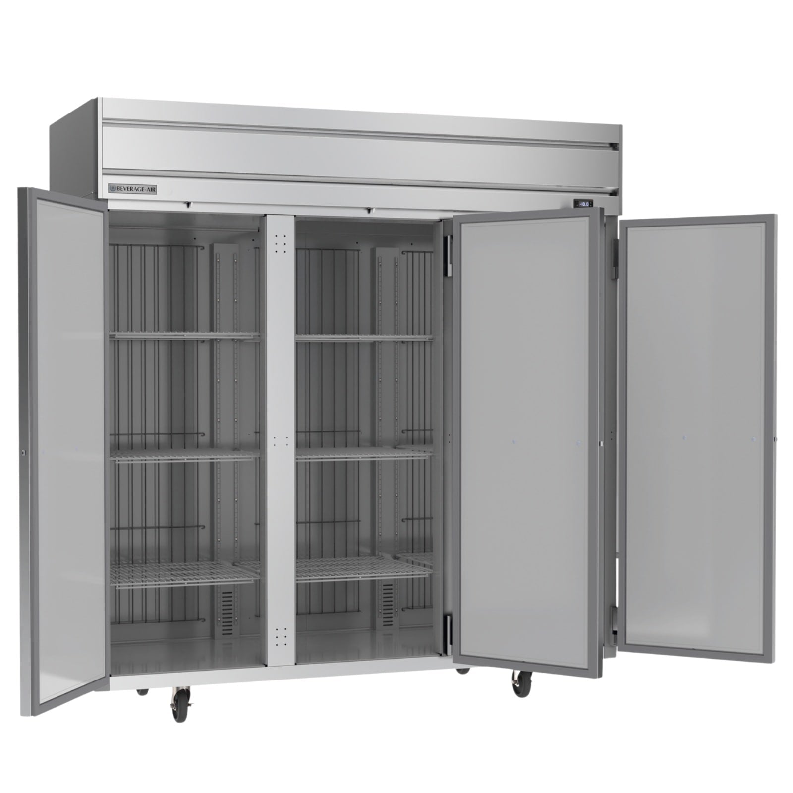 Beverage Air HF3HC-1S 78" 3 Solid Door Top Mount Reach-In Freezer | 69.1 Cu. Ft.