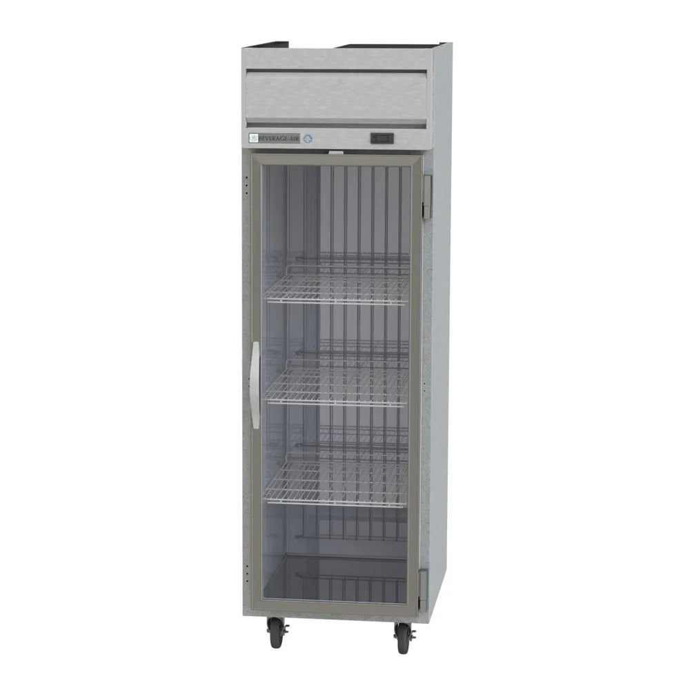 Beverage Air HR1HC-1G 26" 1 Glass Door Top Mount Reach In Refrigerator | 22.28 Cu. Ft.