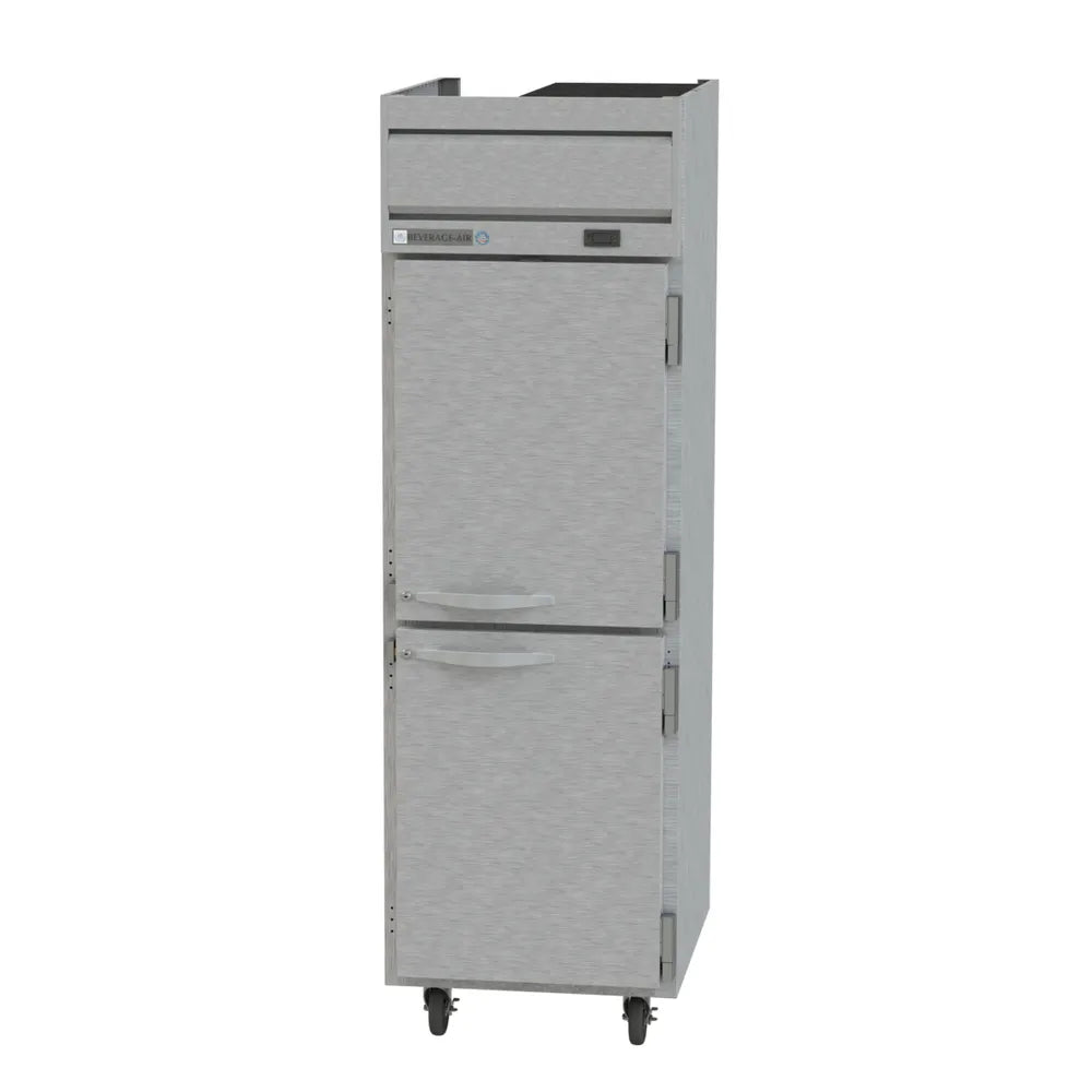 Beverage Air HR1HC-1HS 26" 2 Solid Half Door Top Mount Reach In Refrigerator | 22.28 Cu. Ft.