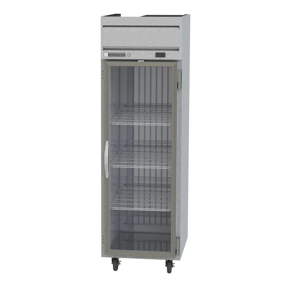 Beverage Air HRS1HC-1G 26" 1 Glass Door Top Mount Reach In Refrigerator | 22.28 Cu. Ft.