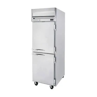 Beverage Air HRS1HC-1HS 26" 2 Solid Half Door Top Mount Reach In Refrigerator | 21.17 Cu. Ft.