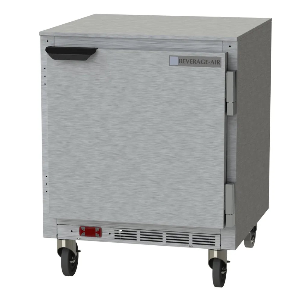 Beverage Air UCR27HC 27" 1-Solid Door Shallow Depth Undercounter Refrigerator | 5.25 Cu. Ft.