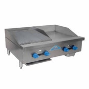 Comstock-Castle 3260-30-1.5RB 60" Countertop Gas Hot Plate, Griddle & Charbroiler Combo | 160,000 BTU