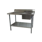 BK Resources BKMPT-3048G-R Work Table w/ Right Side Prep Sink (Closeout)