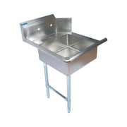 BK Resources BKSDT-26-L Soiled 26" Dish Table, Left Side | Galvanized Legs