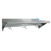BK Resources BKWSE-1660-PR 60" Wall Mounted Overshelf w/ Pot Rack (Closeout)
