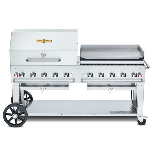 Crown Verity CV-MCB-72-SI50/100-RGP Charbroiler, Gas, Outdoor Grill