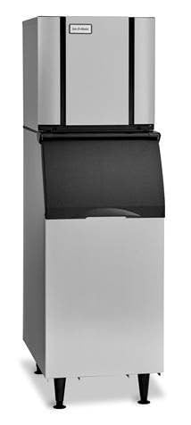 Ice-O-Matic CIM0320FA+B42PS 313 lb. Air Cooled Full Cube Ice Machine Head w/ 351 lb. Ice Bin