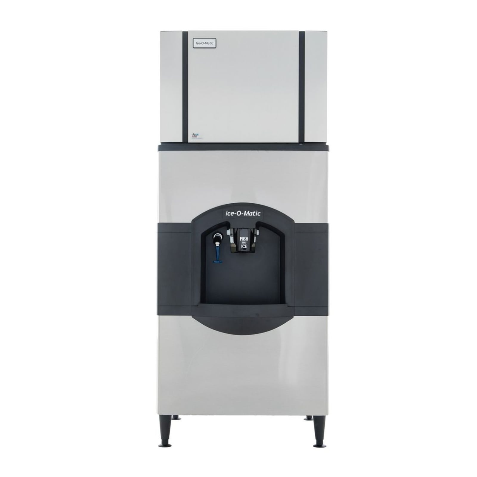 Ice-O-Matic CIM0330FA+CD40130 313 lb. Air Cooled Full Cube Ice Machine Head w/ 180 lb. Ice Bin