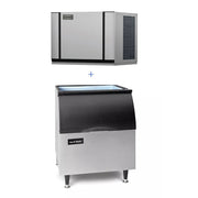 Ice-O-Matic CIM0530HA+B40PS 561 lb. Air Cooled Half Cube Ice Machine Head w/ 344 lb. Ice Bin