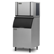 Ice-O-Matic CIM0530HA+B55PS 561 lb. Air Cooled Half Cube Ice Machine Head w/ 510 lb. Ice Bin