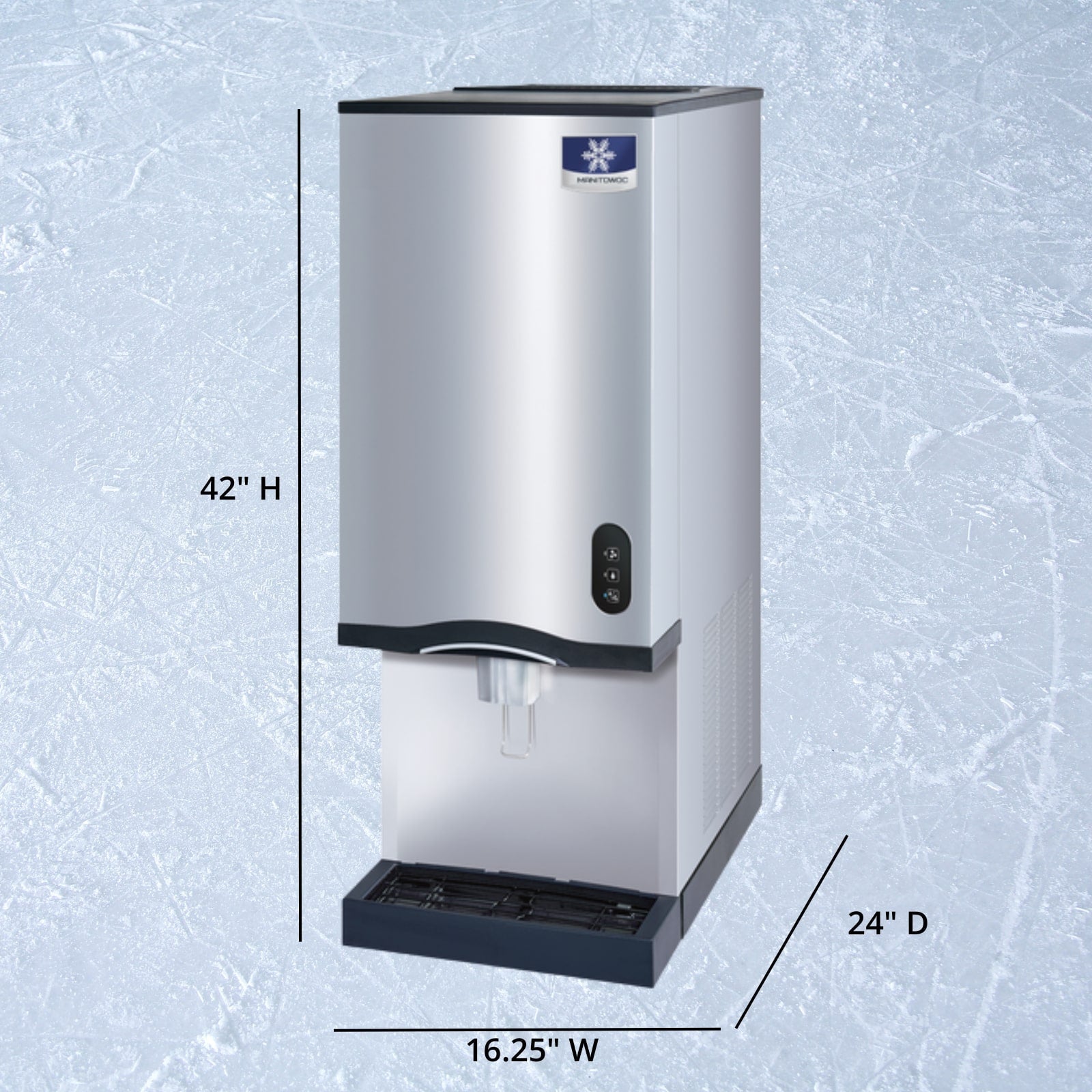 Manitowoc CNF0202A-L 315 lb. Air Cooled Nugget Style Countertop Ice Maker & Dispenser w/ 20 lb. Bin