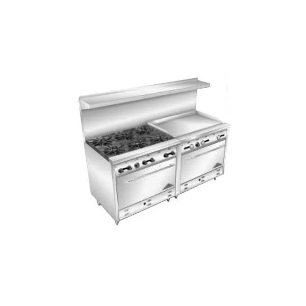 Comstock-Castle 2F330-24 72" Gas 8-Burner & Griddle Range w/ (2) 31" Ovens | 316,000 BTU