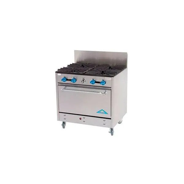 Comstock-Castle FK430 36" Gas 4-Burner Heavy Pot Range w/ 31.5" Oven | 190,000 BTU
