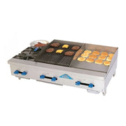 Comstock-Castle FHP72-30-2.5RB 72" Countertop Gas Hot Plate, Griddle & Charbroiler Combo | 206,000 BTU