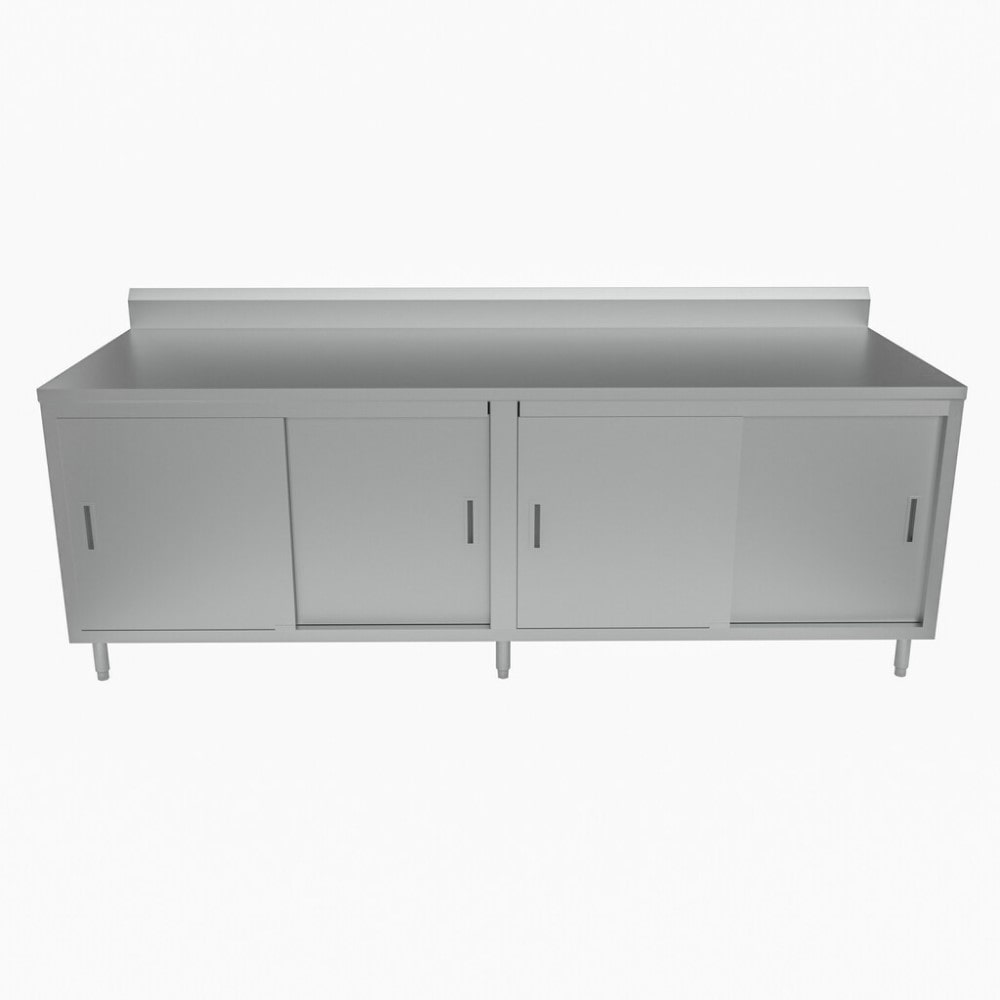 BK Resources CSTR5-36120S Sliding Doors Enclosed Base Work Table | 120” x 36”
