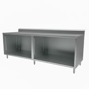 BK Resources CSTR5-3684 Open Front Base Work Table w/ 5” Backsplash | 84” x 36”