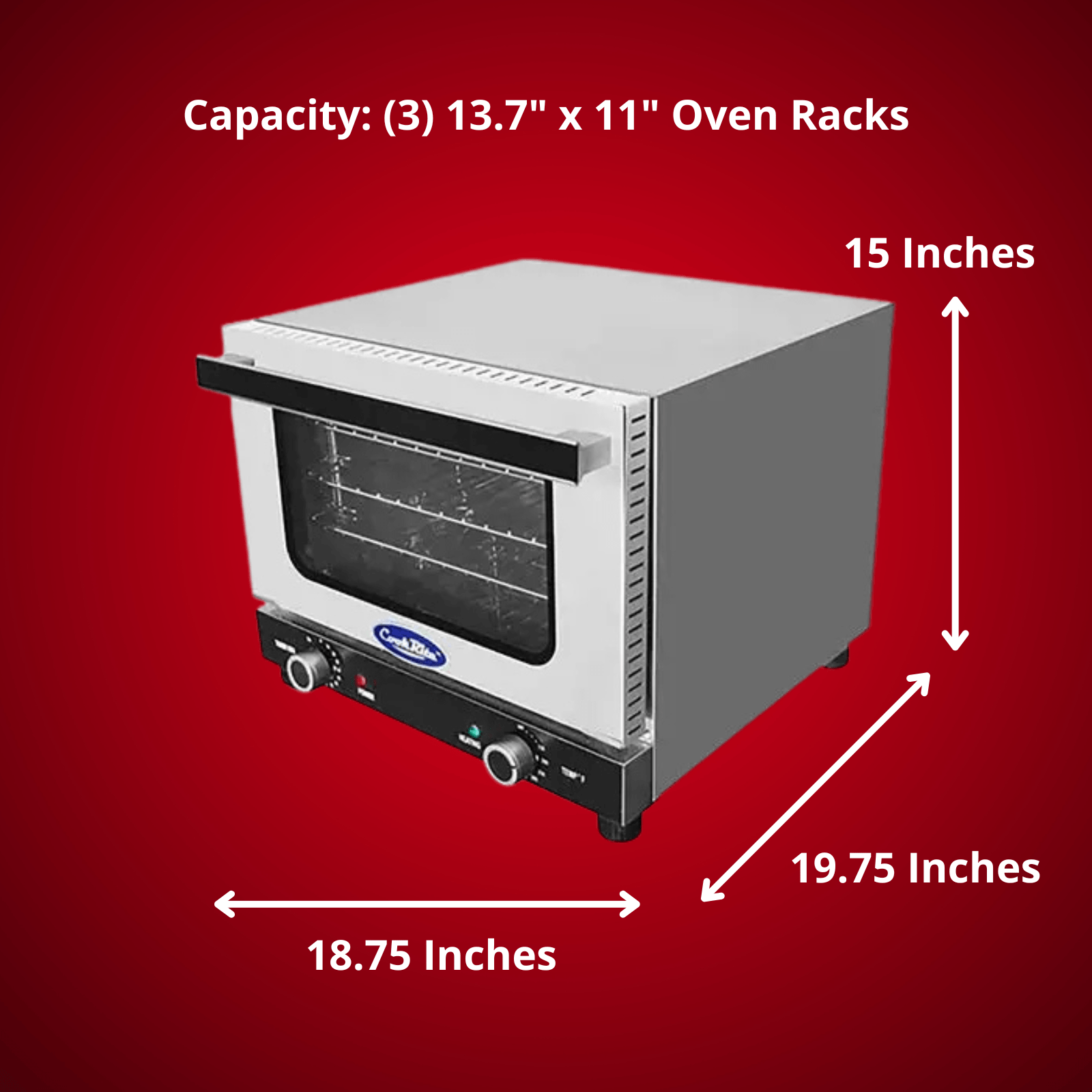 Atosa CTCO-25 19" Electric Countertop Convection Oven | 1440 Watt