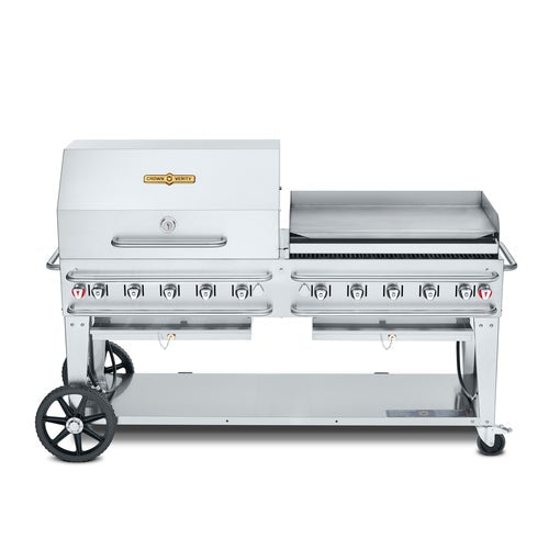 Crown Verity CV-RCB-72RGP-SI50/100 Charbroiler, Gas, Outdoor Grill