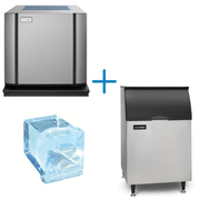 Ice-O-Matic CIM0430FA+B55PS 435 lb. Air Cooled Full Cube Ice Machine Head w/ 510 lb. Ice Bin