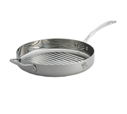 Tablecraft CW7020 Tri-Ply 11" Stainless Steel Round Grill Pan