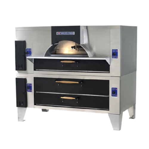 Bakers Pride FC-816/Y-800 66" Wood Burning Double Deck Gas Pizza Oven | 260,000 BTU