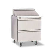 Delfield D4427NP-6 27" 2-Drawer Refrigerated Sandwich Prep Table | (6) 1/6 Pan