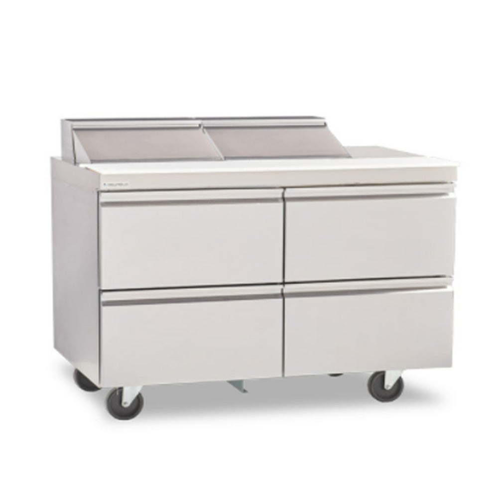 Delfield D4464NP-12 64" 4-Drawer Refrigerated Sandwich Prep Table | (12) 1/6 Pan