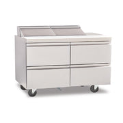Delfield D4460NP-8 60" 4-Drawer Refrigerated Sandwich Prep Table | (8) 1/6 Pan