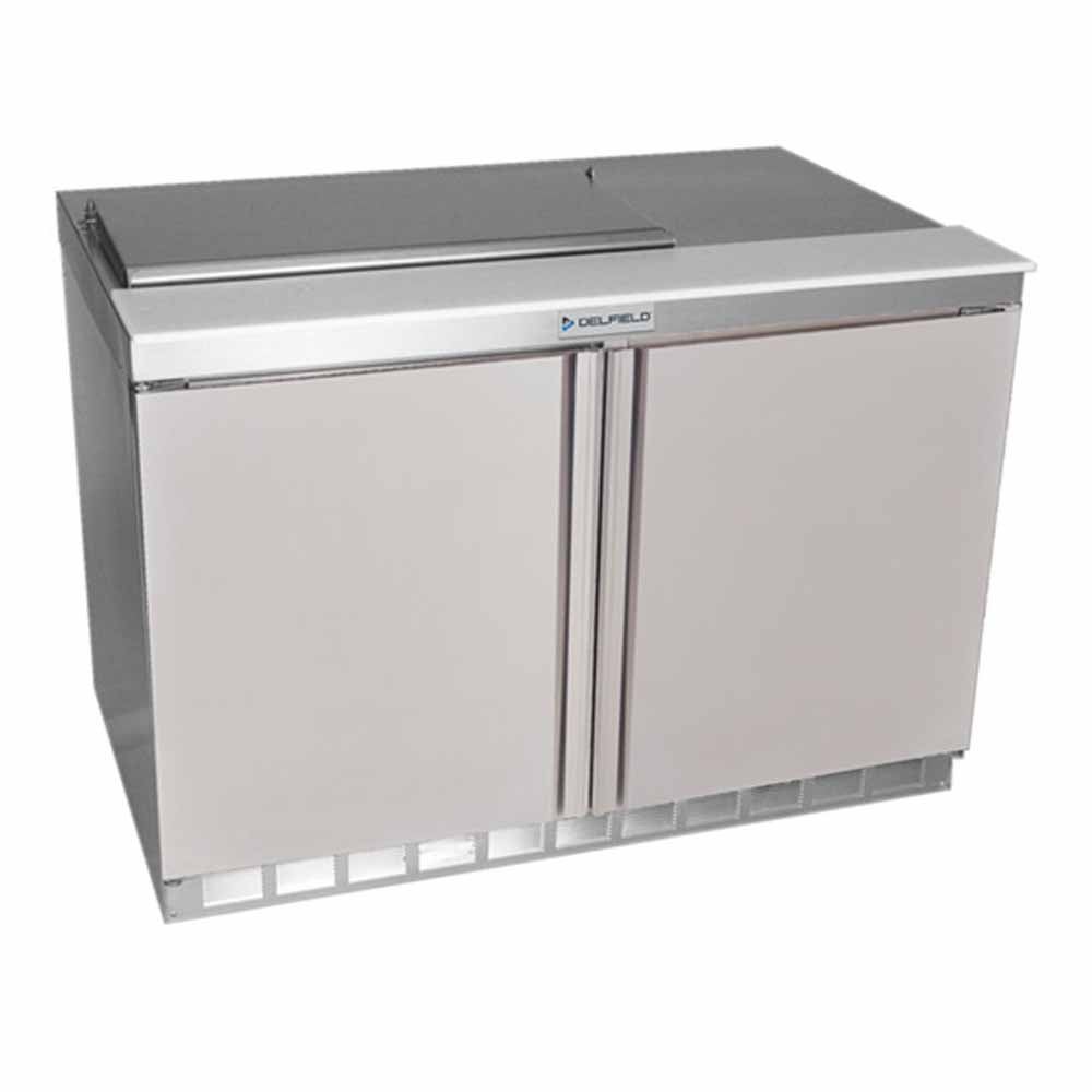 Delfield STD4448NP-8 48" 4-Drawer Refrigerated Sandwich Prep Table | (8) 1/6 Pan Capacity