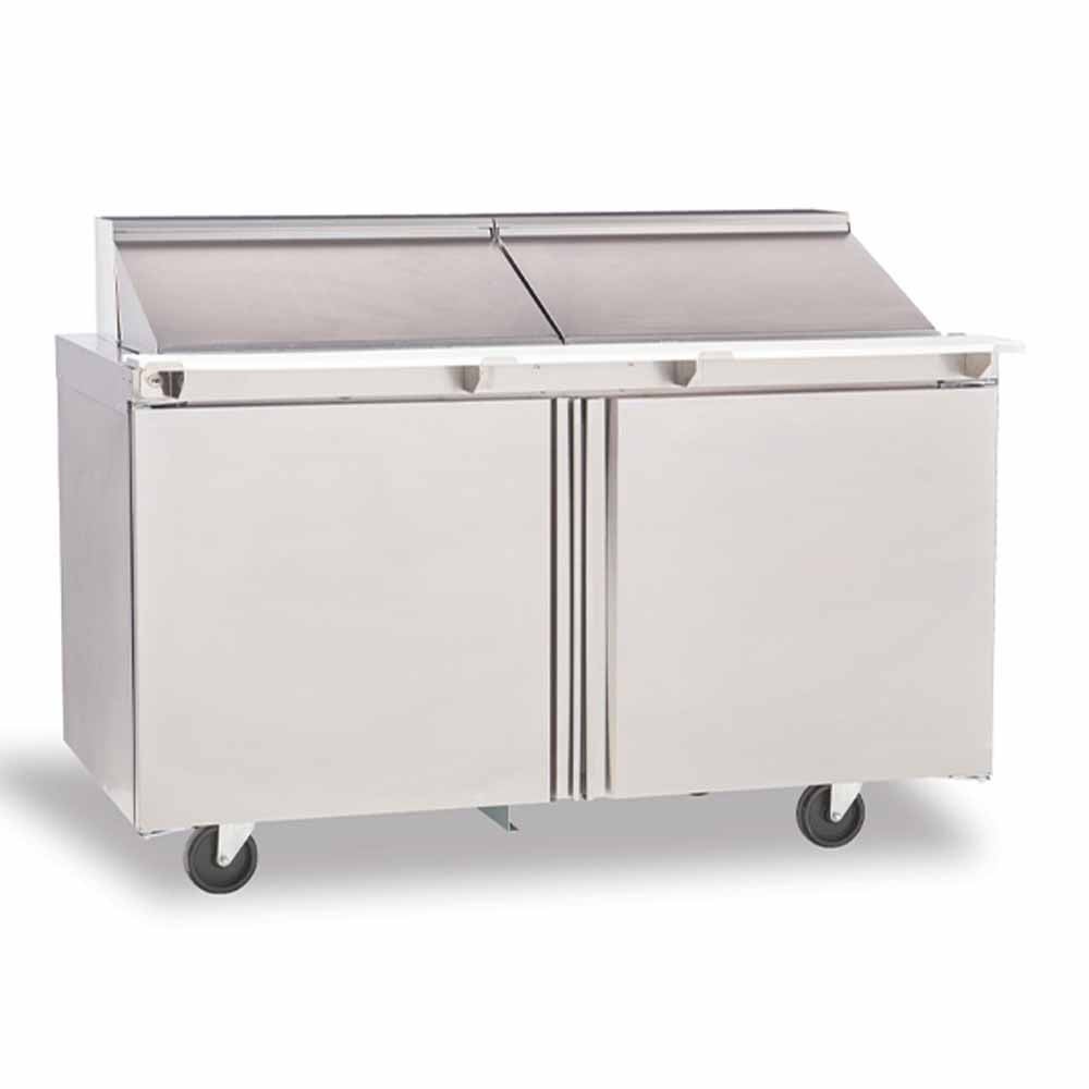 Delfield ST4464NP-12M 64" Mega Top 2-Door Refrigerated Sandwich Prep Table | (12) 1/6 Pan Capacity