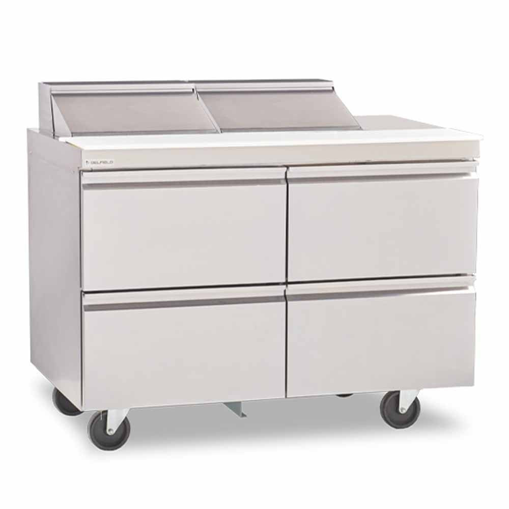 Delfield ST4464NP-12 64" 2-Door Refrigerated Sandwich Prep Table | (12) 1/6 Pan Capacity