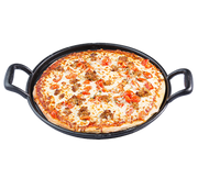 Tablecraft CW30118 13 1/2" Cast Iron Pizza Pan w/ Handles