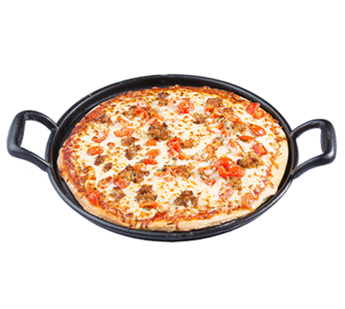 Tablecraft CW30118 13 1/2" Cast Iron Pizza Pan w/ Handles