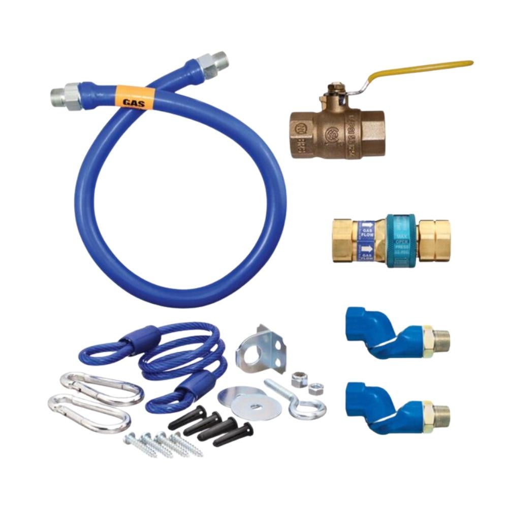 Dormont 1650KIT2S48 Deluxe Gas Connector Kit 48" w/ Two Swivels and Restraining Cable | (Closeout)