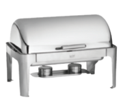 Tablecraft CW40167 Stainless Steel Full Size Fuel Chafer Dish w/ Roll Top | 7 Qt.