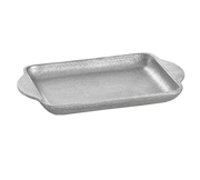 Tablecraft CW4212N Natural Aluminum Rectangular Charbroiler Tray | 7 1/2" x 5 1/8"