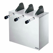 Server 07040 Express Triple Pump Stainless Steel Countertop Condiment Dispenser