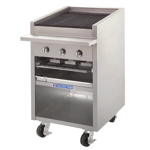 Bakers Pride F-24RS 24" Floor Model Gas Steel Radiant Charbroiler | 60,000 BTU