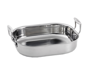 Tablecraft CW2030 3.5 qt Stainless Steel Induction Roaster | 11 1/2" x 9 9/16"