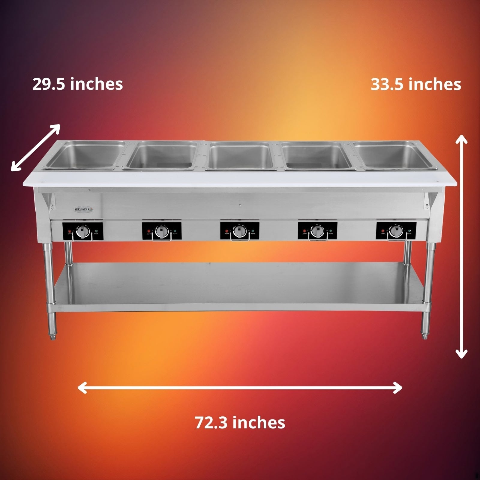 Serv-Ware EST5-2 Steam Table