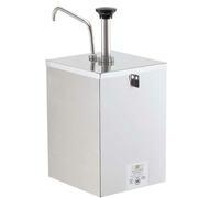 Server 67590 1 Gallon Single Stand Pump-Style Condiment Dispenser w/ Hasp