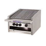 Bakers Pride L-24RS-C 24" Low Profile Countertop Gas Glo-Stones Charbroiler | 60,000 BTU