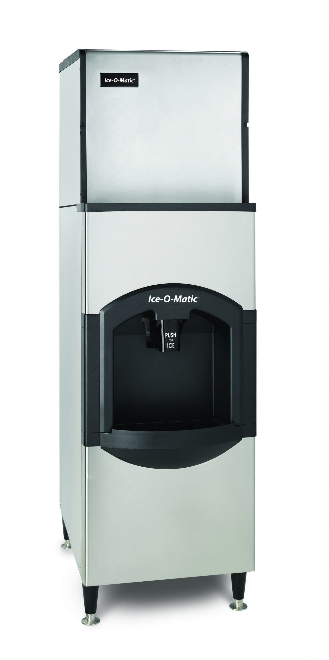 Ice-O-Matic CIM0320FA+CD40022 313 lb. Air Cooled Full Cube Ice Machine Head w/ 120 lb. Ice Bin