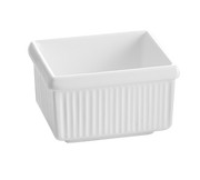 Tablecraft CW1500N Natural Cast Aluminum Rectangle Serving Bowl w/ Ridges | 1 Qt.