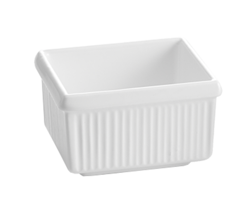 Tablecraft CW1500N Natural Cast Aluminum Rectangle Serving Bowl w/ Ridges | 1 Qt.