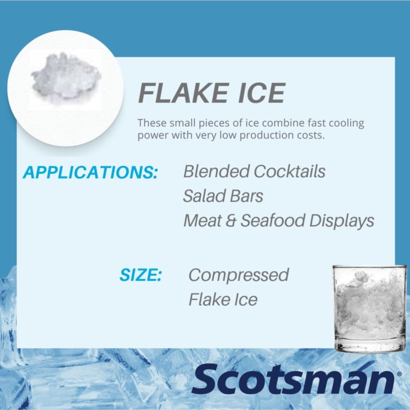 Scotsman UF1415AX-1 Ice Maker with Bin, Flake-Style